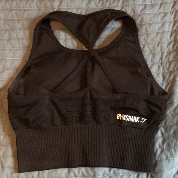 Gymshark M Black Crop Top Energy Seamless - Picture 2 of 3